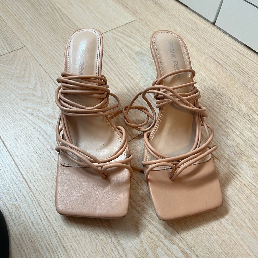 ASOS Nude Strappy Sandals